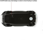 Sunffice car mouse underside with battery compartment and USB receiver