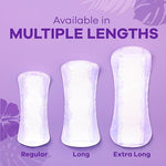 Close up of Always Daily Extra Protect liner texture and adhesive strip