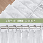 Full length view of the seventy-two inch vintage farmhouse style shower curtain.