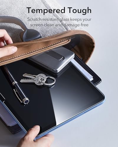 iPad 11th generation with ESR screen protector applied showing HD clarity