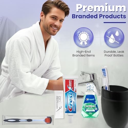 Trektote dental kit displayed inside clear travel organizer bag