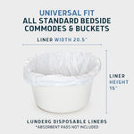 Disposable commode bags value pack for home healthcare and senior care