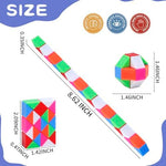 Lendod snake cube puzzle showing multiple colorful shapes
