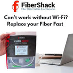 Side profile of Fibershack white simplex fiber optic cable