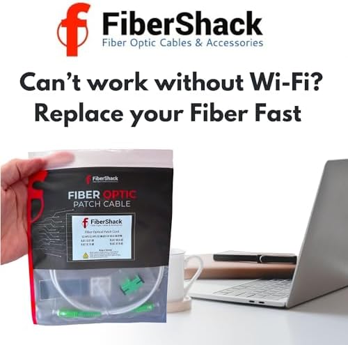 Side profile of Fibershack white simplex fiber optic cable