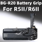 Nkmooxe BG-R20 camera battery holder side view highlighting the dual battery tray compartment closure