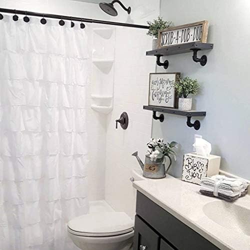 Close up shot of the thick double layer opaque fabric texture on the WestWeir bathroom drape.