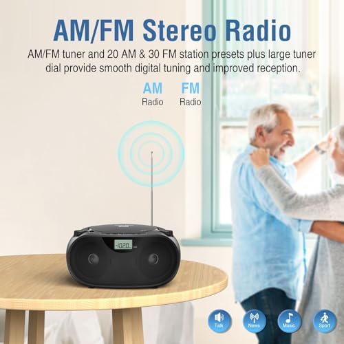 Nextron CD player boombox being carried by the integrated handle.