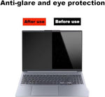 Side angle view showing darkened privacy screen protection