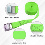 Tumax cargo tie down straps spread out showing 12 foot length