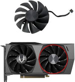 Side angle of the dual graphics card replacement fans showing slim profile