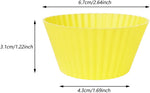 YOLCAR colorful reusable muffin cups stacked together