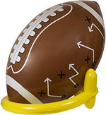 Deflated and compactly packed GiftExpress football and tee set ready for travel.