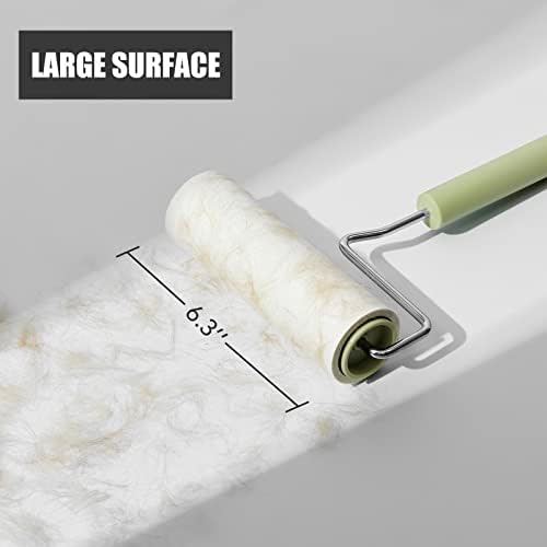 Close up of easy peel sheets on the BomDa pet hair remover roller