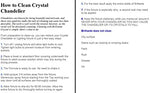 No-wipe crystal cleaner solution for streak-free home lighting maintenance