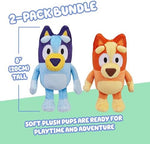 Side view of 20 centimeter Bluey plush toy