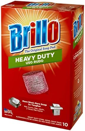 Square shaped Brillo soap pads for reaching corners in baking sheets