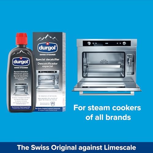Back label of Durgol Swiss Steamer solution detailing food safe ingredients.