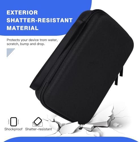 CAAORDKSO hardshell gadget organizer being packed into a travel backpack demonstrating its compact portable size