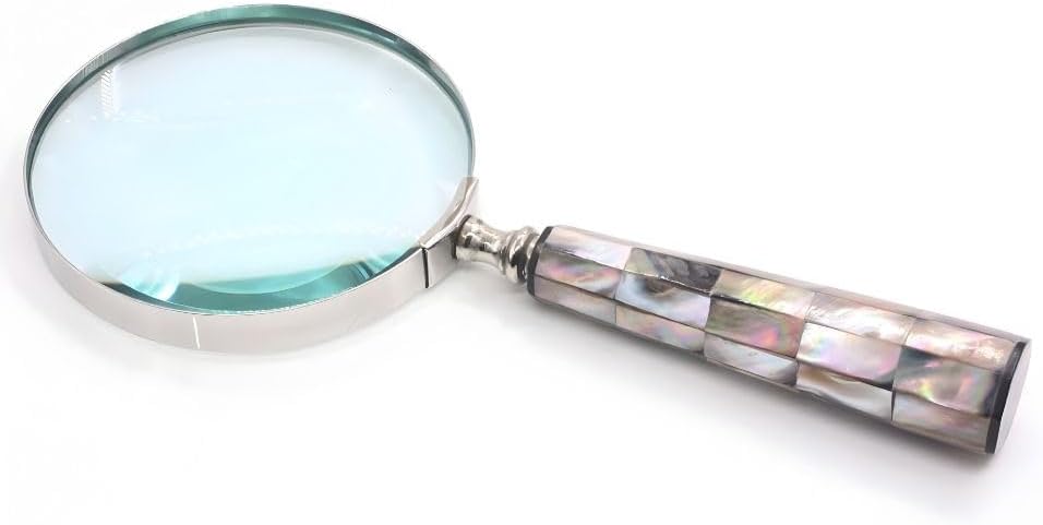 Decorative Magnifying Glass 5X Magnification Brass Handle with Antique Finish 2.75 Inch Lens Lightweight Handheld Magnifier for Reading, Elderly Vision & Inspection Stylish Vintage Decor & Gift - Image 10