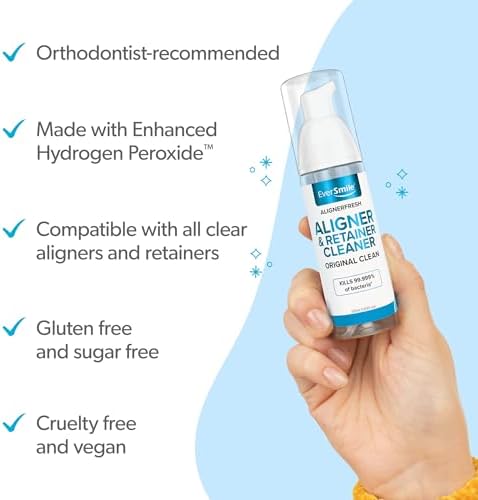 EverSmile AlignerFresh packaging showing bacteria killing and teeth whitening benefits
