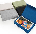 Side view of Yopih archival photo box for keepsakes