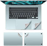 Close up view of the 0.2 millimeter ultra thin vinyl skin applied around the trackpad and palm rest area.