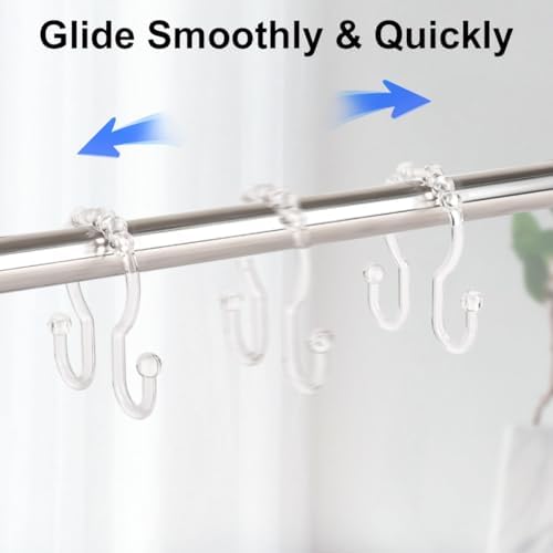 Resze double sided shower rings separating inner liner from outer curtain