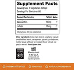 EyePromise eye health supplement bottle nutritional facts label