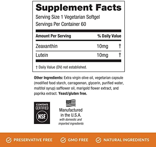 EyePromise eye health supplement bottle nutritional facts label