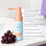 Safe to swallow kids teeth protection spray with xylitol