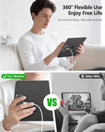 YACAISI 18W fast wireless charger disk with connected USB-C premium cable