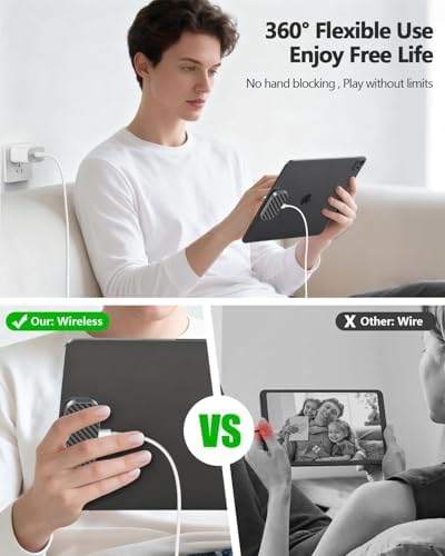 YACAISI 18W fast wireless charger disk with connected USB-C premium cable