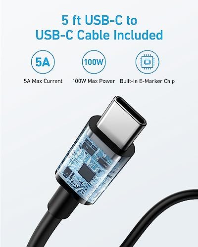 Anker portable wall charger being held in hand to showcase its compact size