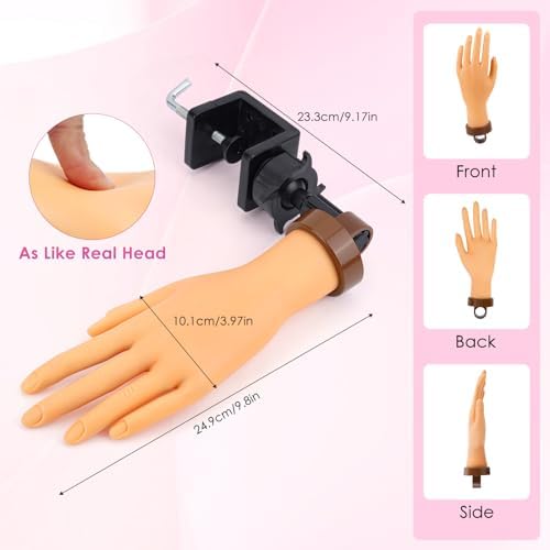 Side profile of realistic fake hand for manicure practice