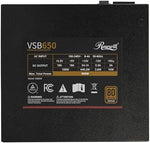 Rosewill 650 Watt desktop computer power supply retail box and included modular cable bundle