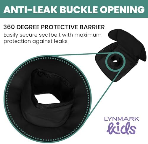 Lynmark car seat protector showing waterproof barrier technology