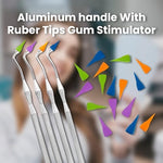 Full set of GumPick dental tools with 24 tips and mesh bag