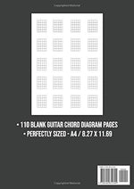 Blank Guitar Chord Diagram Notebook: Blank Chord Book | 110 Pages - Image 3
