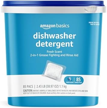 Amazon Basics Dishwasher Detergent Pacs, Fresh Scent, 85 Count (Previously Solimo) - Image 2