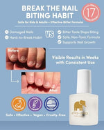 Clear matte anti nail biting polish providing assistance with thumb sucking prevention
