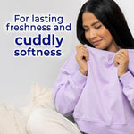 Authentic lavender scent laundry sheets showing high efficiency compatibility label