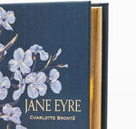 Top view of Jane Eyre Signature Gilded Edition with silk ribbon bookmark.