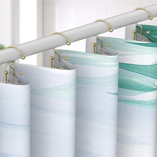 Goowin double glide metal rings illustrating separate loops for curtain and liner