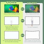 AAJK home theater projection screen showing reinforced border with metal grommets