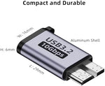 Jadebones 10Gbps high speed data converter setup with laptop and external storage drive