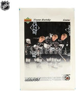 Close up of the original factory shrink wrap on the 1991-92 Upper Deck High Series hobby box