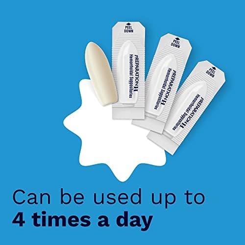 Preparation H Hemorrhoidal Suppositories box top flap and seal