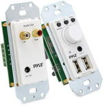Pyle in wall audio control plate with touch buttons for wireless pairing