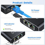 Rear view of HRSDEIE gigabit rj45 network switch